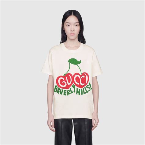 gucci cherry shirt womens|gucci flora t shirt.